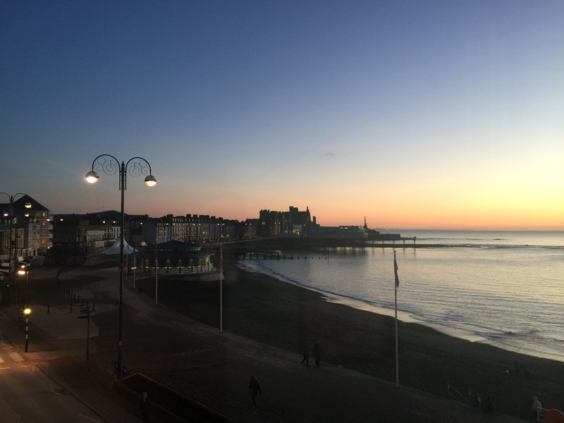 Aberystwyth pier at dusk