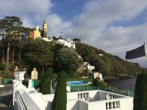 Portmeirion from waterside hotel 