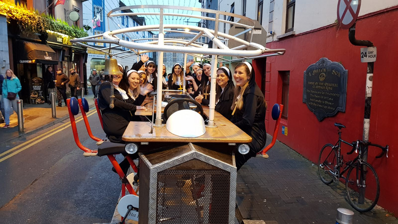Nuns on a brew pedal in Galway