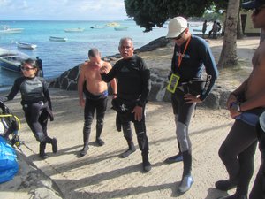 Ready to dive Mauritius