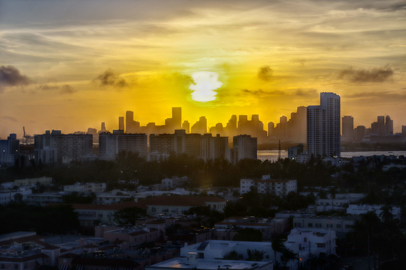 Sunset time on Miami...