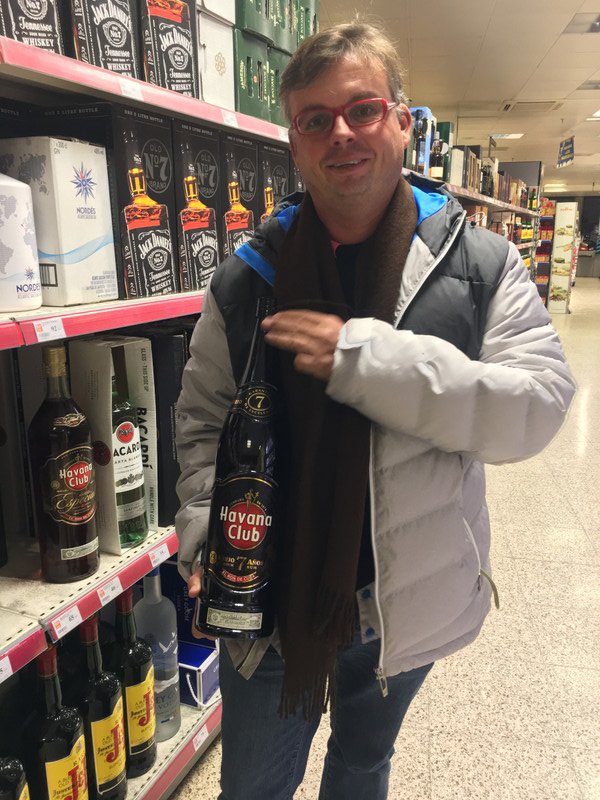 In the shops...you find many bottles...and few big ones!