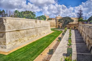 Fortified walls of Mdina...