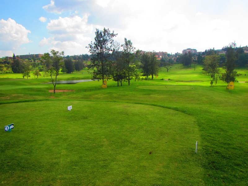 Kigali Golf Club, for now, only 9 holes are opened.