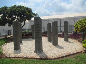 Memorial to the 10 Beglians commandos murdered in 1994.