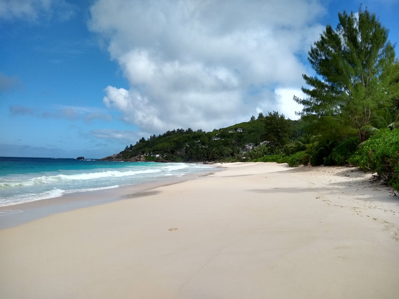 Since mid-september, we call the Seychelles our new home, and this is our local beach!