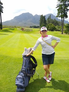 My ball spotter et Erinvale....as she refuses to carry the bag...