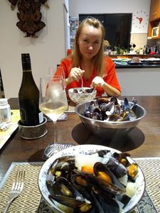 South African mussels....the belgian way...