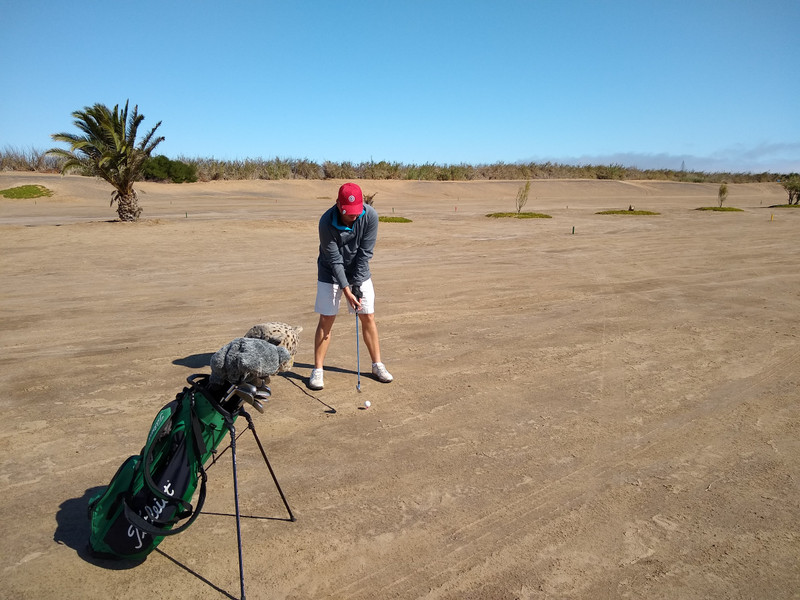 Walvis Bay golf course, my first dirt course...