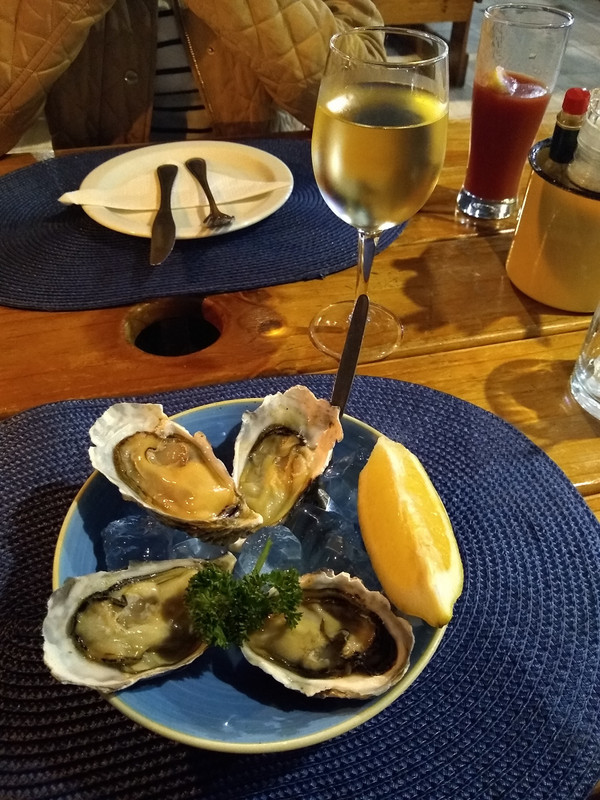The best oysters I had in Africa! Locals from Walvis Bay...