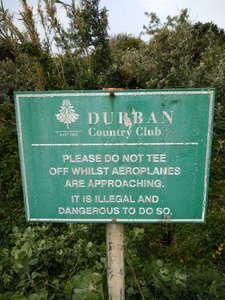 Beachwood golf course in Durban...no plane was hit!!