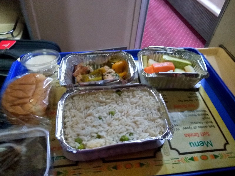 Luxury meal on train to Aswan...