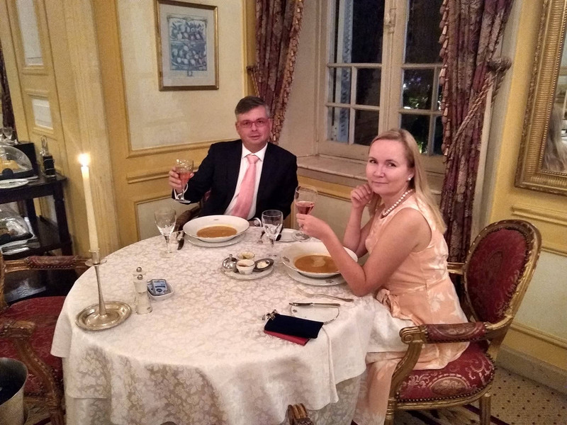Dinner at the Winter Palace, with the required dress code...