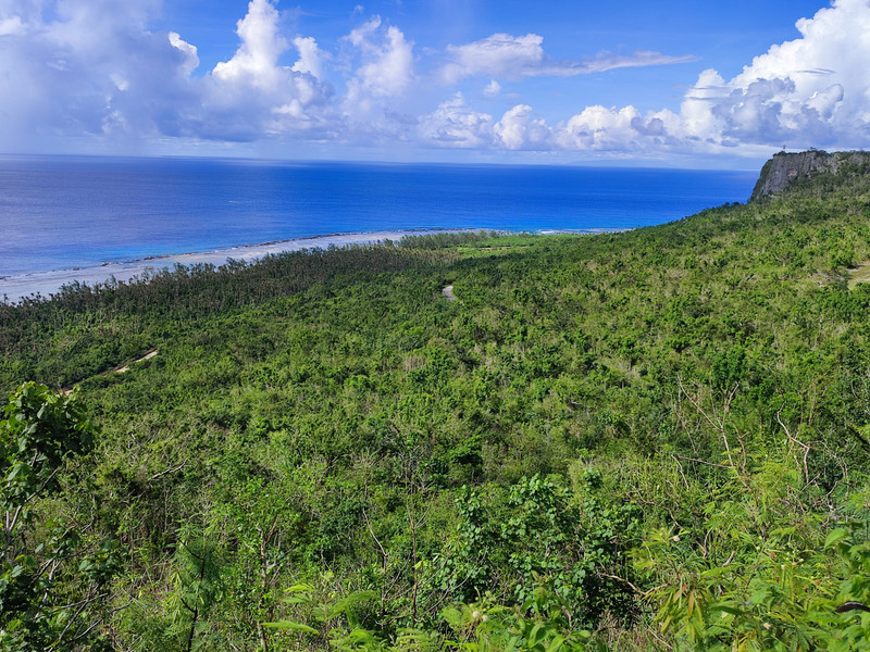 The top North of Guam...