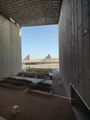 From the top of the main staircase, a view of the pyramids...