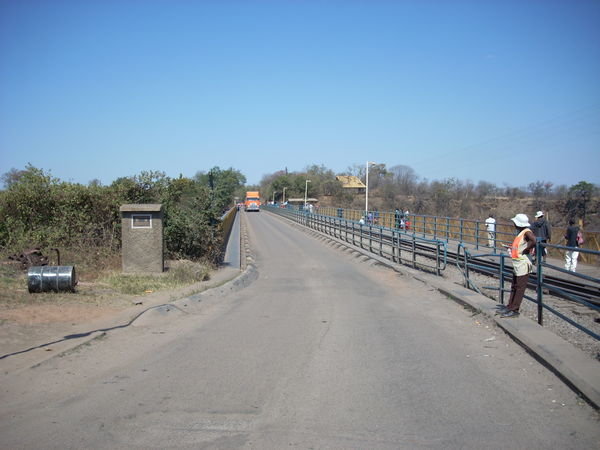 The bridge...border between Zambia and Zimbabwe....