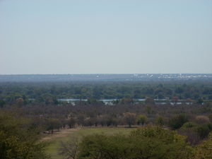 Elephant Hills golf course...and Zambezi river
