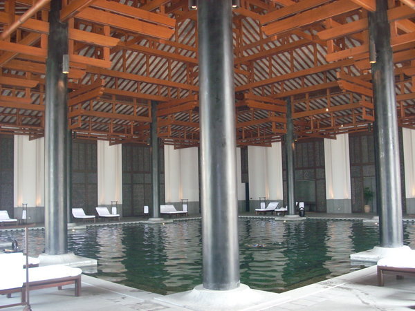 our little...nearly private pool at Fuchun Resort!