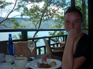 breakfast at Hilton...last breakfast in the Seychelles....