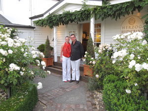 diner at Herzog, love the white roses
