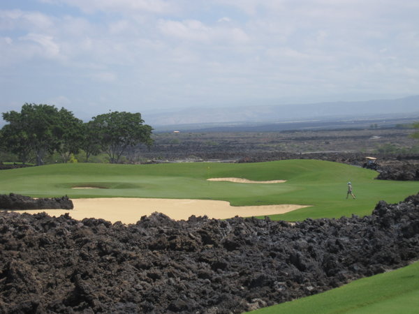 Hualalai golf...avoid the lava!