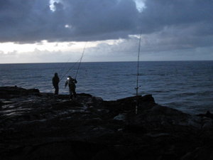 local fishermen at sunrise