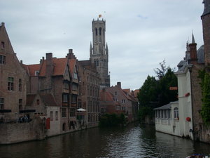 Brugge...the belfry, the canals...and no sun!