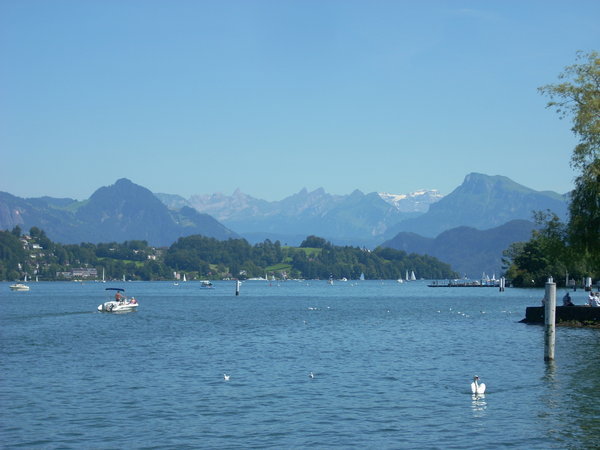 Lake and the Alps