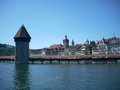 Lucerne, and the famous wooden bridge!