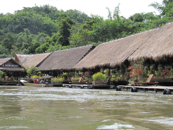 arriving at Jungle Rafts on the River Kwai