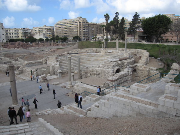 Amphitheatre....right in middle of town, next to the train station of Alexandria