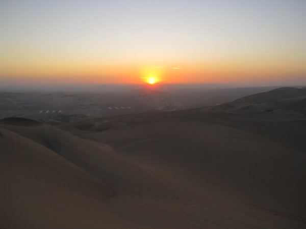 Huacachina dunes sunset