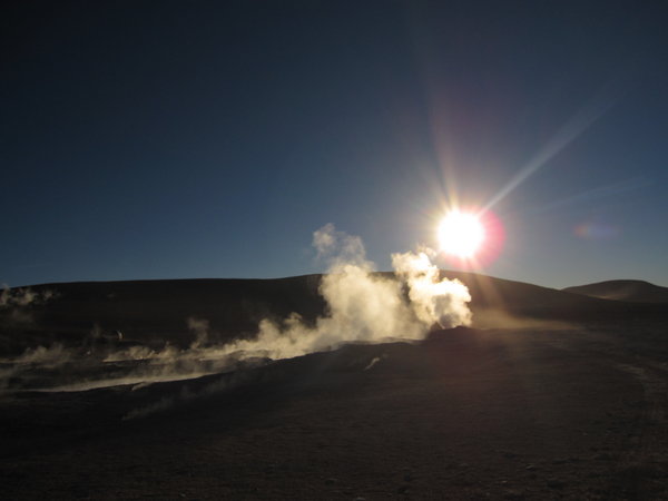 Sunrise at the Geysers...amazing moment...