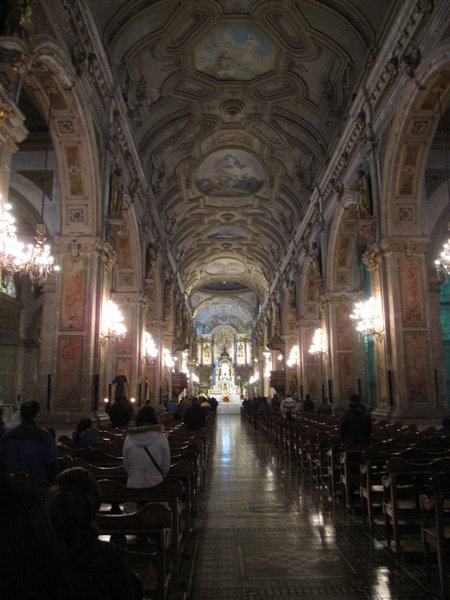 Inside Santiago Cathedral