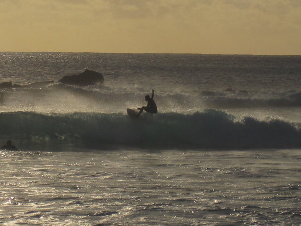 Local surfing at Sunset