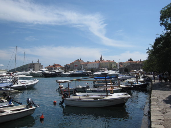 Budva port and Old Town
