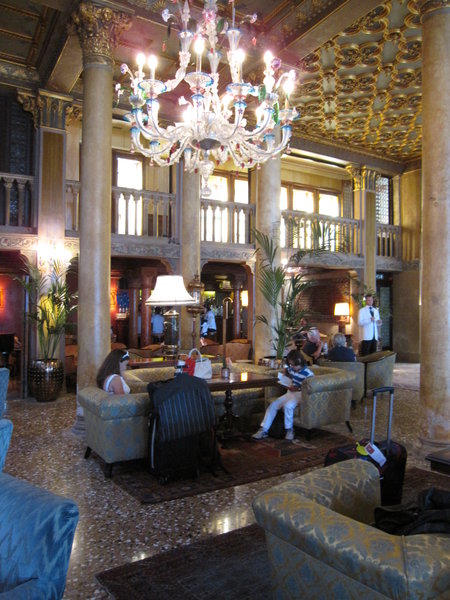 The Danieli lobby, our second "little" hotel stay