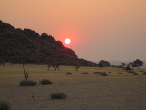 Namib desert sunset