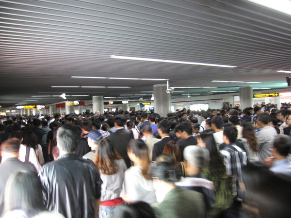 People Square metro Station...6pm...this is why I know life was good in Shanghai to party....but not specially to live!