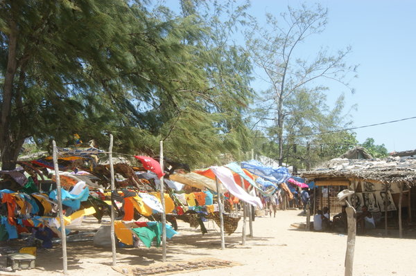 little tourist market in Tofo