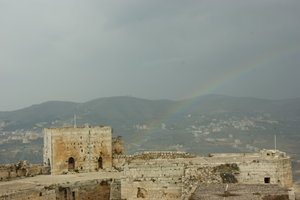 Rainbow over Krak des Chevaliers