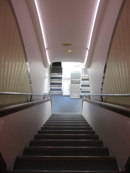 main stairs in the front of the plane