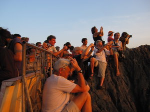 Big crowds for the sunset...
