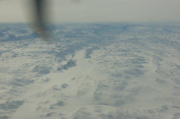 from the plane, not a soul in sight...