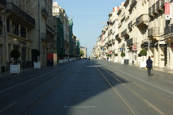 Early Sunday morning, Rue St Catherine, completely empty...