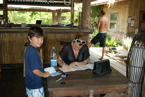 filing our diving log books