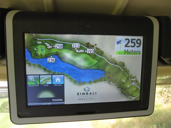 cool GPS on the golf cart