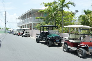 The main way of transport, tuned golf cars