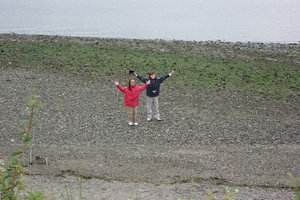 Anacortes, playing on the beach waiting for the ferry...