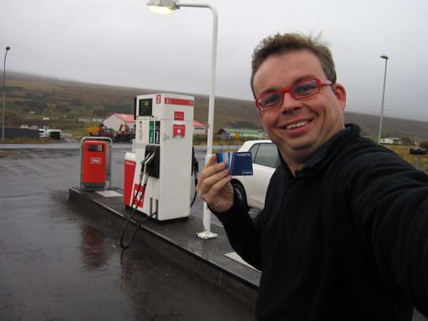 A challenge in Iceland...finding a way to purchase gas!